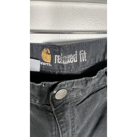 Carhartt Relaxed Fit Canvas Carpenter Work Pants Black Men’s Size 33x32 * Flaws - Picture 5 of 10